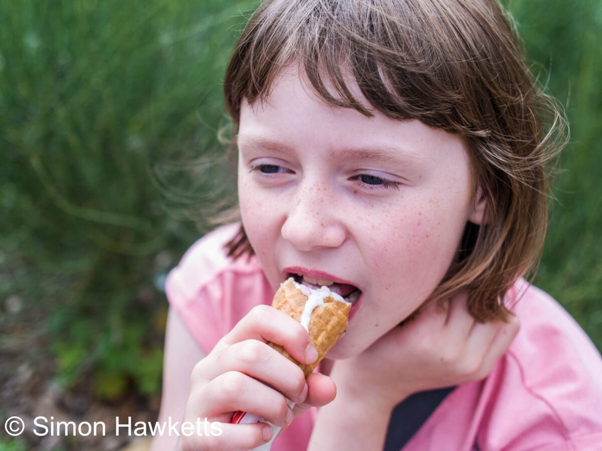 Girl eating icecream