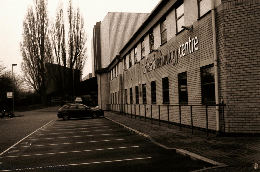 Yashica MG-1 sample pictures - The BTC building in Stevenage