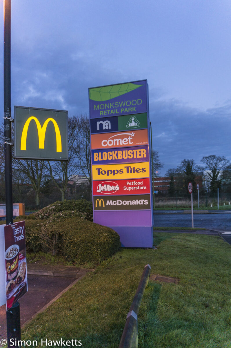 Sony Nex 6 test shots - An advertising board
