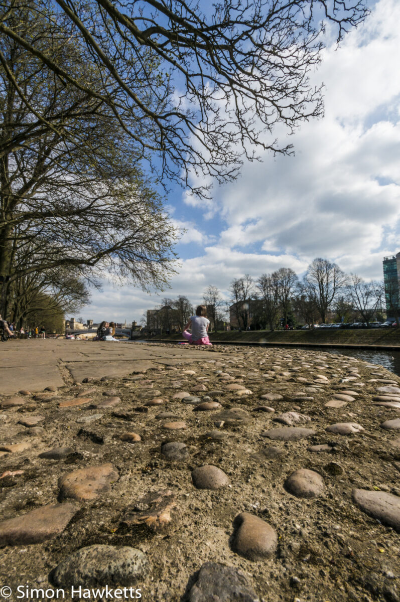 Sitting by the river Ouse in York