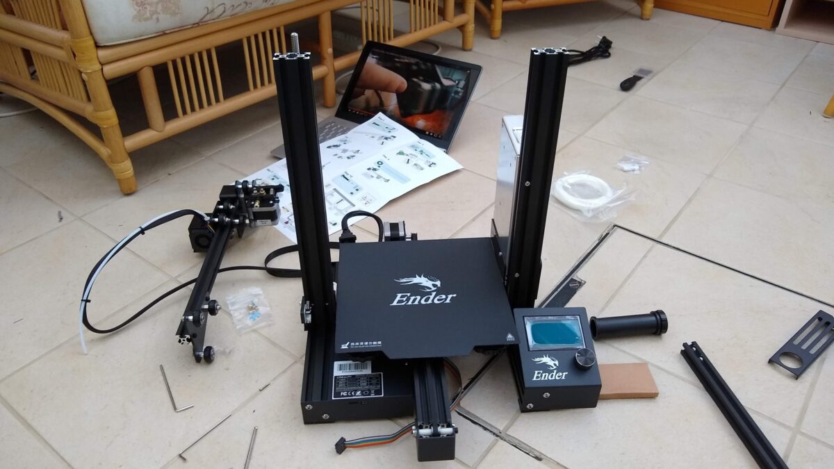 Ender 3 Pro being constructed