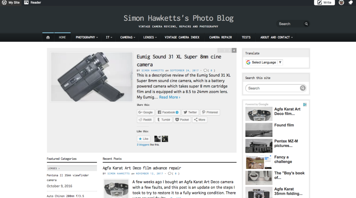 self hosted wordpress: Photoblog old look