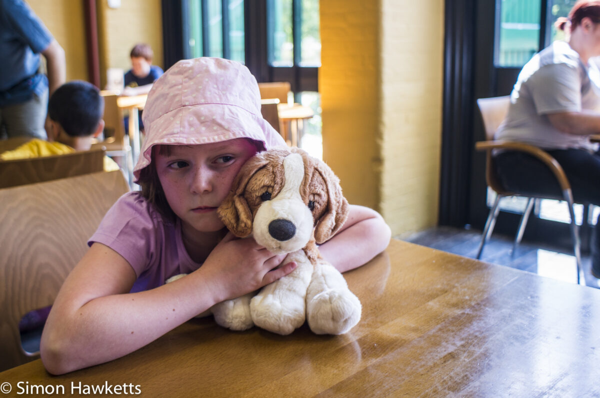 Picture of a small girl with her toy