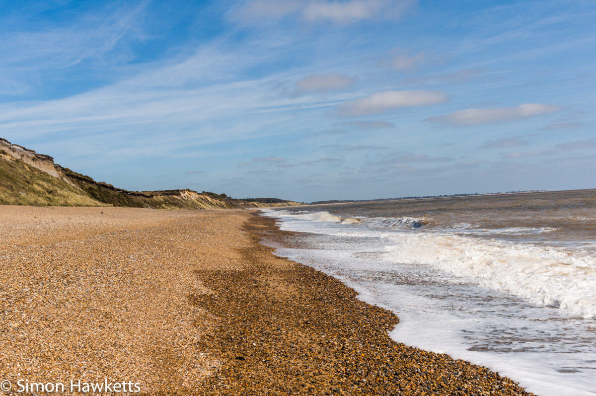 Dunwich Heath Suffolk pictures - Looking down the line of the seashore