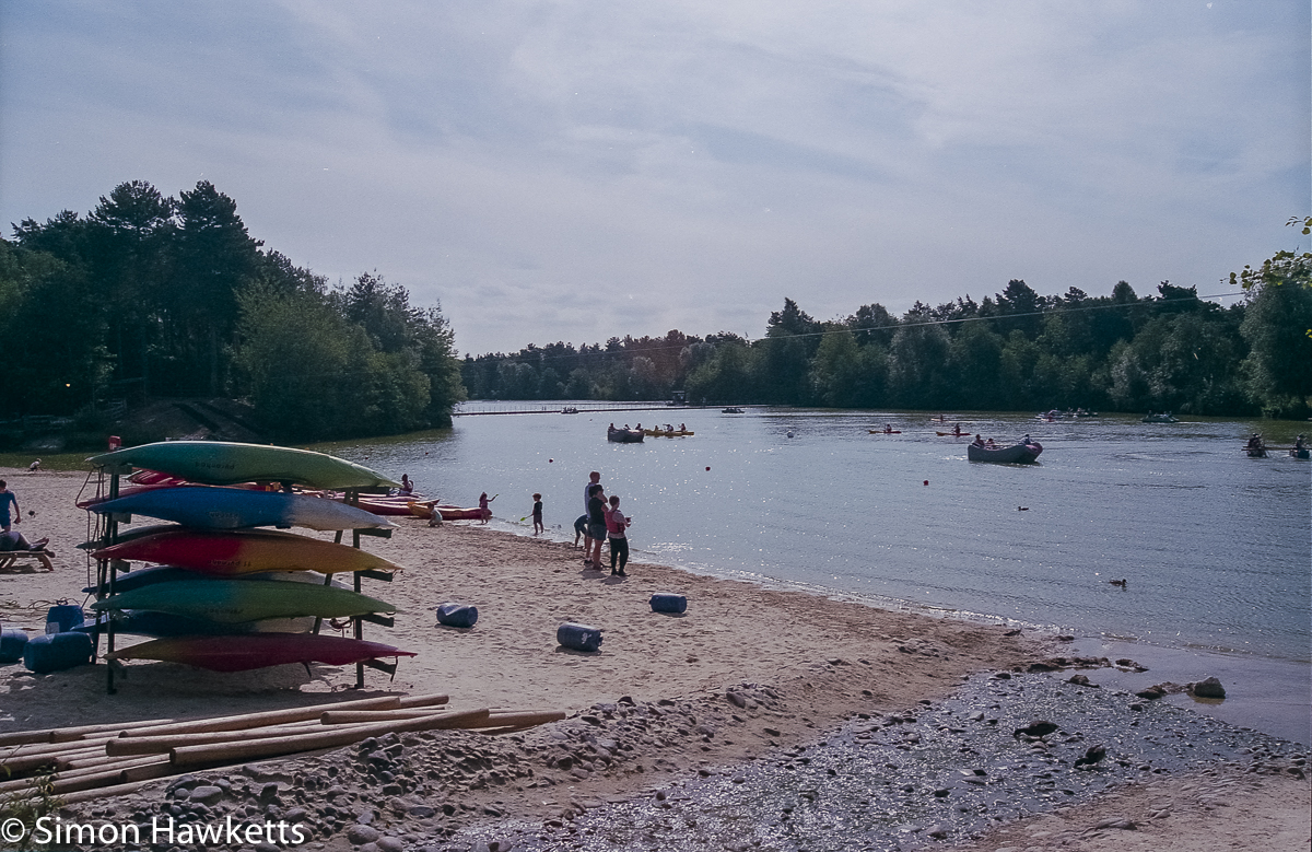 Elveden Forest Centerparcs on film - The lake at sunset