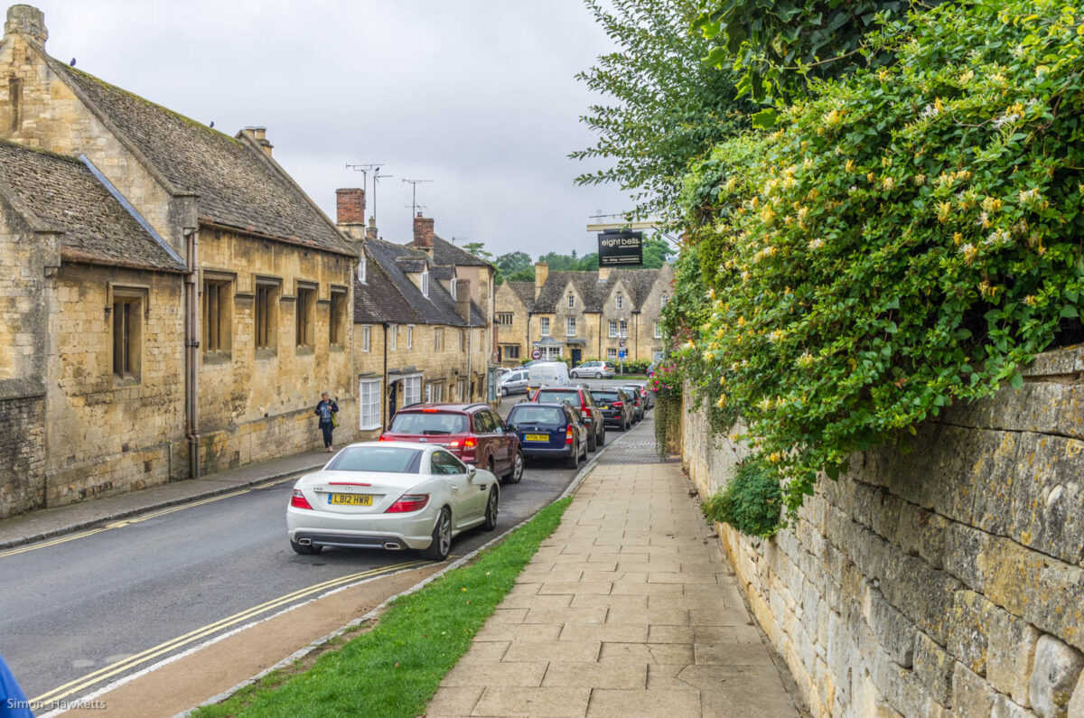 Looking down the street from St James church Chipping Campden
