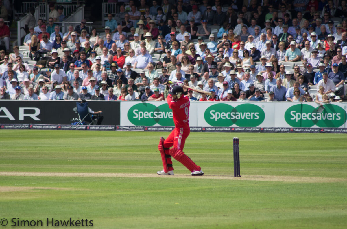 Lords cricket ground - James Anderson with the Bat
