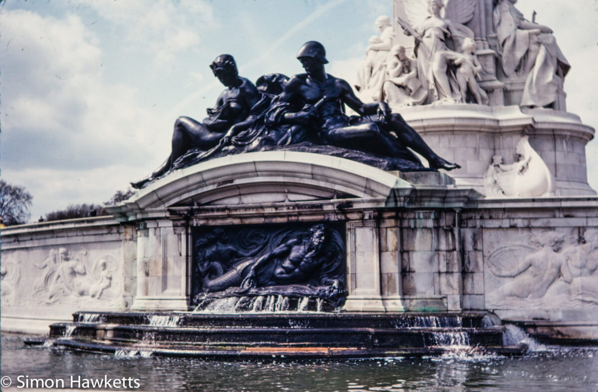 Olympus OM-20 pictures - The Victoria Memorial and Buckingham Palace on colour negative film taken about 1980