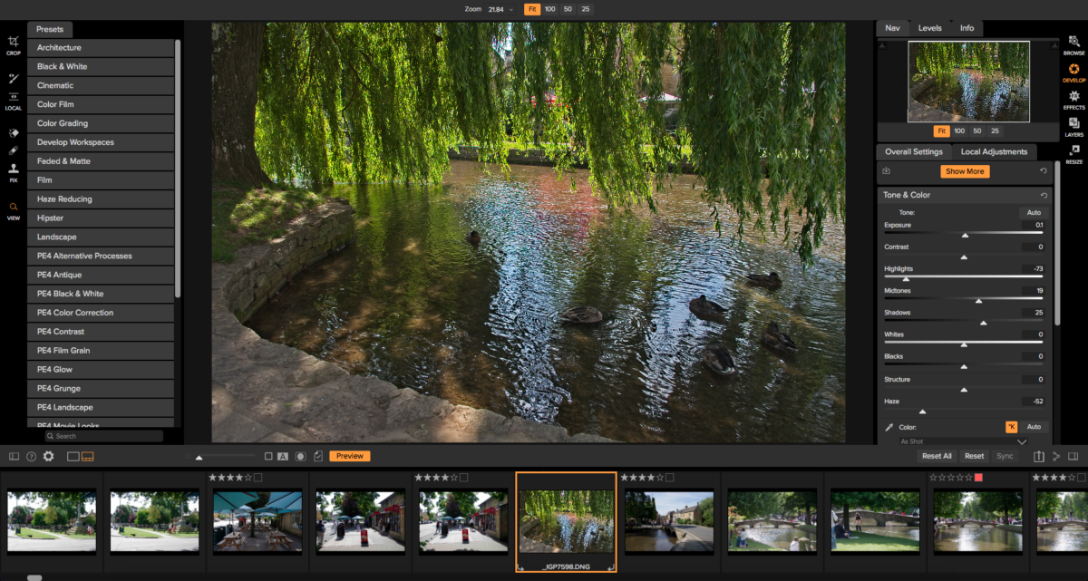 ON1 Photo Raw Develop module