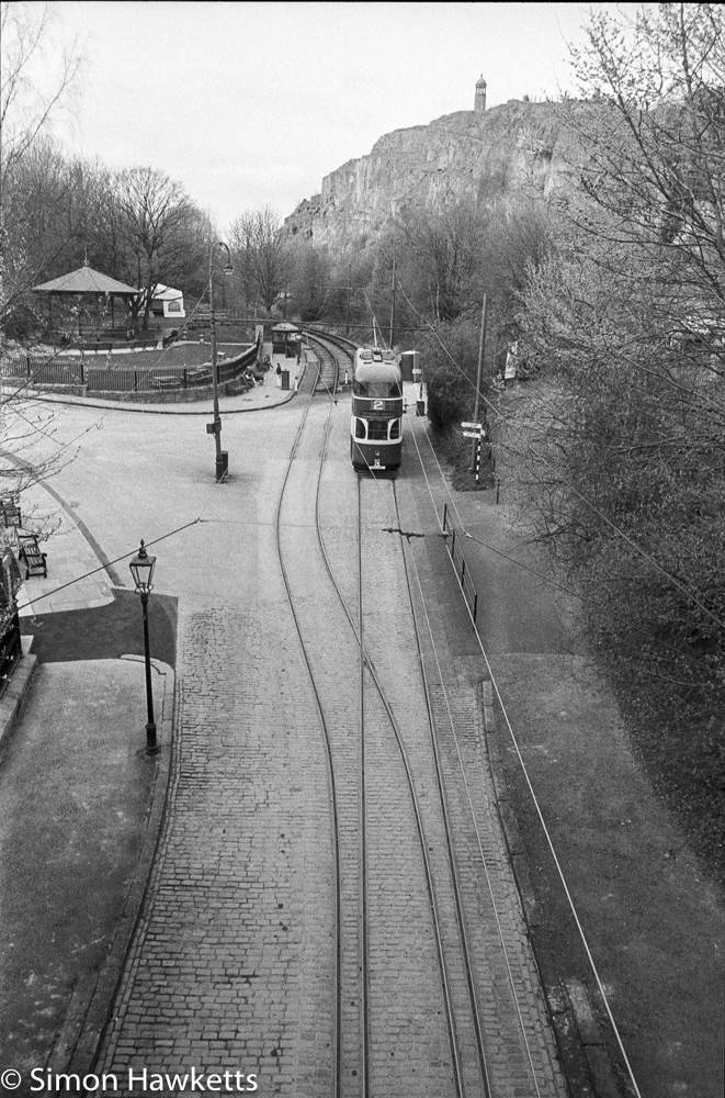 Pentax MZ-3 and Ilford HP5+ - Looking down on trams