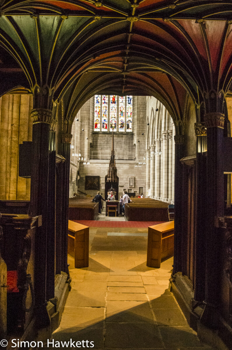 Some black & white pictures taken in Hexham Abbey - Colourful Arches