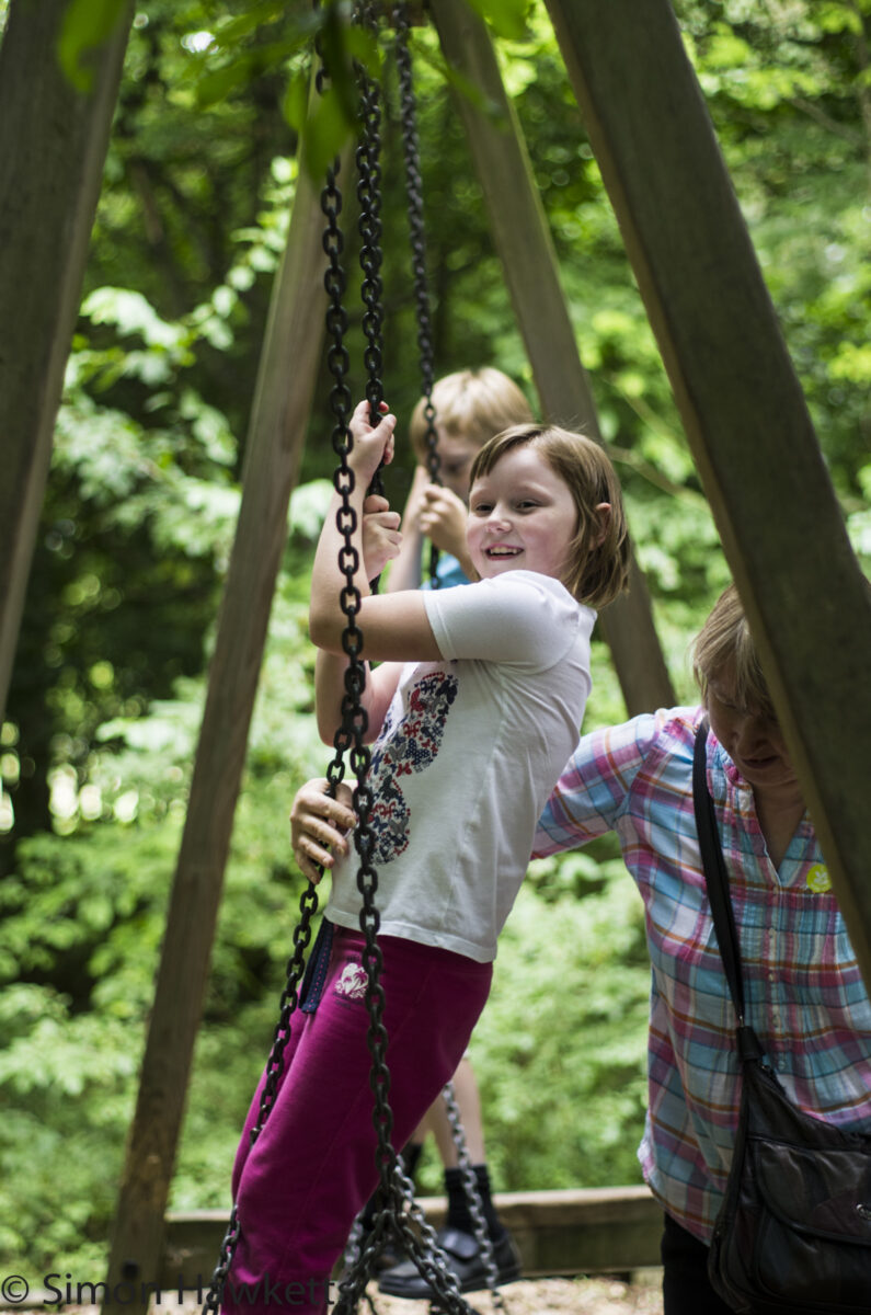 Wimpole Hall in Cambridgeshire pictures - Emma having fun - James waits his turn
